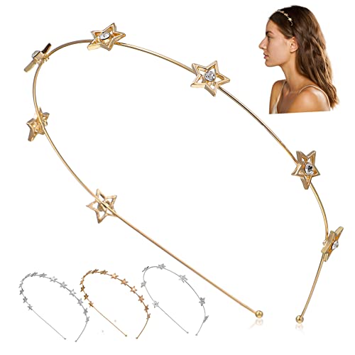 OSOLADY 4 Stück Strass Stern Stirnbänder Dekorative Haarbänder für und Mädchen Modisches Kopfschmuck für Hochzeiten und Partys von OSOLADY