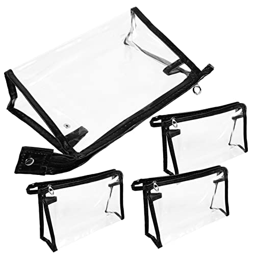 OSOLADY 4stücke Transparente Kosmetiktasche Tragbare Make-up-Tasche Für Damen Durchsichtige Reise-Kosmetiktasche Kleine Kulturtasche Mit Reißverschluss Für Schminkorganisation von OSOLADY