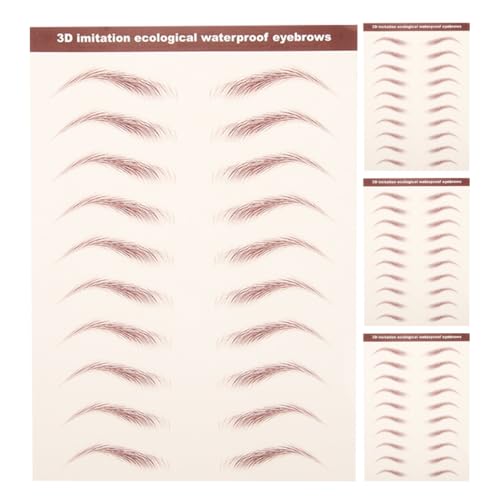 OSOLADY 4blätter Wasserdichte Haarähnliche Augenbrauen Aufkleber Transfer-tattoos Authentische Temporäre Augenbrauen Schablonen Makeup-tool Für Frauen von OSOLADY