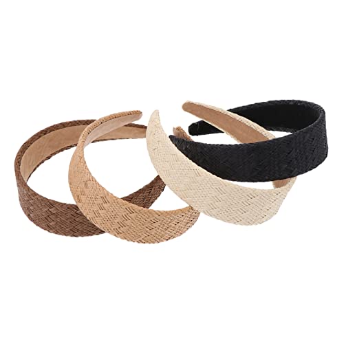 OSOLADY 4pcs Women Raffia Design Art Head Bands Einfache Kopfbedeckungen Für Frauen von OSOLADY