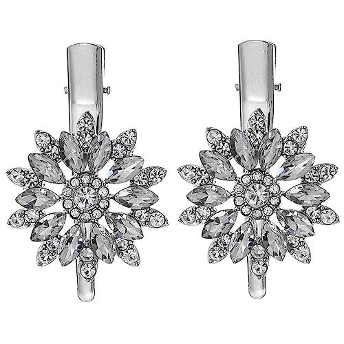 OSOLADY 4stücke Flower Hair Clips Glitzer Haarspange Strass Haarnadel Für Frauen Hochzeit Haar Schmuck Barrettes Haarspangen Aus Legierung Für Verschiedene Frisuren von OSOLADY