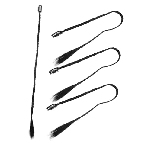 OSOLADY 4stücke Geflochtene Ponytail-extension Natürliches Haarteil Für Damen Synthetisches Hitzebeständiges Haar Stylisches Langes Zopfhaar Für Jeden Anlass von OSOLADY