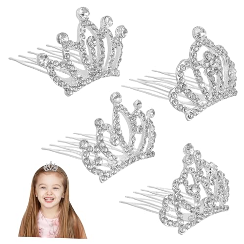 OSOLADY 4stücke Krone Haarreif Mit Strass Für Kindergeburtstage Und Aufführungen Prinzessinnen Krone Haarschmuck Für Mädchen Accessoire Für Partys Und Feiertage von OSOLADY