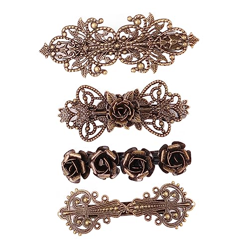 OSOLADY 4stücke Vintage Haarnadeln Teiliges Antike Haarspangen Im Europäischen Stil Hochzeits Und Festtags-schmuck Für Frauen Langlebige Kupfer-haaraccessoires Mit Blumenmuster von OSOLADY