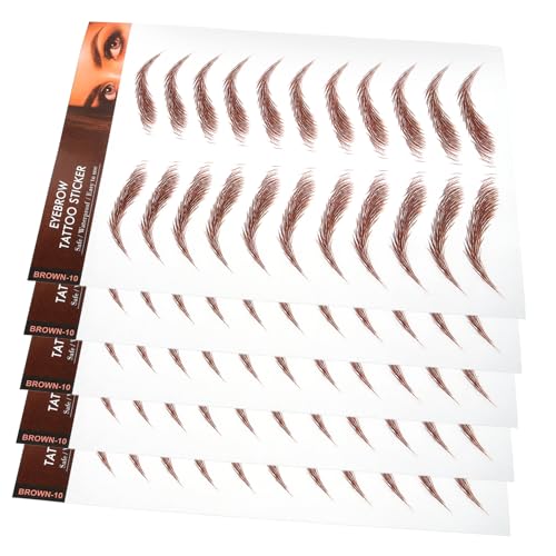 OSOLADY 5blätter Wasserdichte Augenbrauen Aufkleber Haarähnliche Transfer Tattoos Für Realistische Augenbrauenformung Einfach Anzuwenden Für Jeden Anlass von OSOLADY