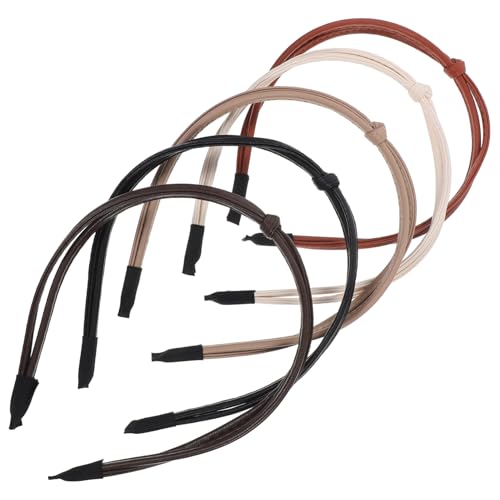 OSOLADY 5stücke Damen Haarband Aus Dünne Knoten Stirnbänder Rutschfestes Design Modische Haaraccessoires Für Alltag Und Besondere Anlässe Milchweiß von OSOLADY