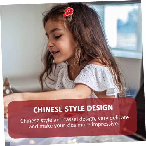 OSOLADY 5 Stück Teiliges Chinesische Neujahrs Haarclips mit Quasten Retro Haarklammern für Mädchen Fransen Haarspangen Passend zu Hanfu Bunte Accessoires für Frühlingsfest und Alltag von OSOLADY