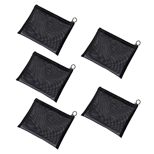 OSOLADY 5stücke Zipper Mesh Taschen Für Kosmetik Und Reise Tragbare Toiletry Pouch Für Lippenstift Zahnbürste Und Mehr Praktischer Organizer Für Zuhause Und Unterwegs von OSOLADY