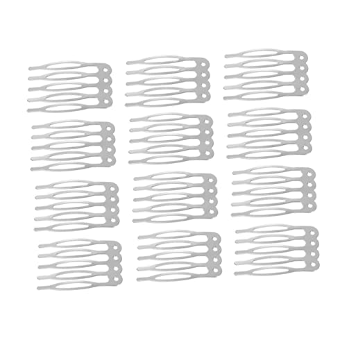 OSOLADY Selbstgemacht Haarspangenkamm 50 Stück Silber Fünfzahn Haarkamm Zubehör Handgemacht Haarstyling Für Frauen Und Mädchen Für Hochzeiten Und Besondere Anlässe von OSOLADY