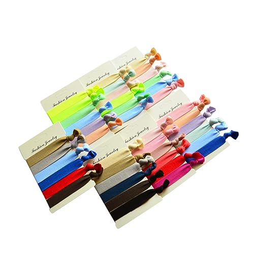 OSOLADY 50stücke Elastische Haargummis Für Mädchen Und Frauen Bunte Knotenhaarbänder Hochwertige Ponytail-halter Für Jeden Anlass Praktische Haaraccessoires Und Armband-design von OSOLADY