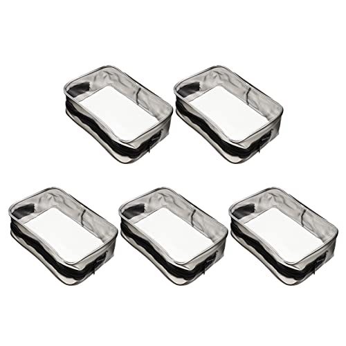 OSOLADY 5Stücke Kosmetiktasche Transparente und wasserdichte Reisetasche für Kosmetik und Toilettenartikel für Reisen Camping und Alltag Praktischer Organizer von OSOLADY