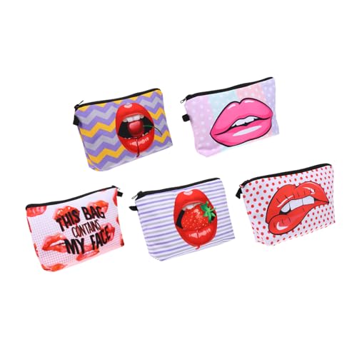 OSOLADY 5Stücke Teiliges Lippen Kosmetiktaschen Make Up Organizer für Damen für Reisen Fitnessstudio und Alltag Vielseitig Einsetzbar als Toilettenartikelbehälter OSOLADY 5Stücke Teiliges Lippen Kosmetiktaschen Make Up Organizer für Damen für Reisen Fitnessstudio und Alltag Vielseitig Einsetzbar als Toilettenartikelbehälter von OSOLADY