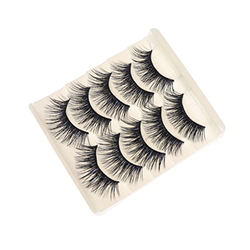 OSOLADY 5paare Künstliche Wimpern Aus Hochwertiger Faser Lange Und Dicke Falsche Wimpern Schwarz Für Frauen-make-up Natürlich Und von OSOLADY