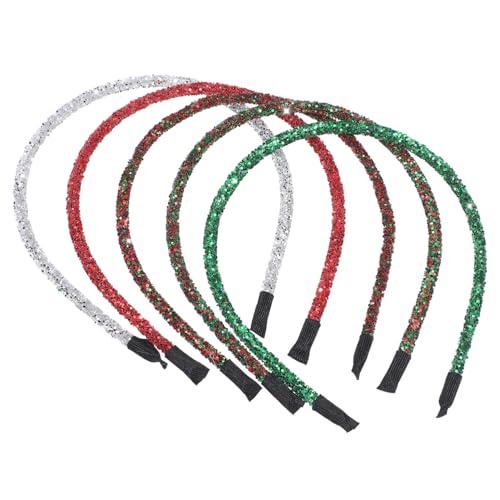 OSOLADY 5stücke Teiliges Weihnachts-haarband Glitzer Für Festliche Anlässe Handgefertigte Haarschmuck-accessoires Für Mehr Freude An Weihnachten Und Karneval von OSOLADY
