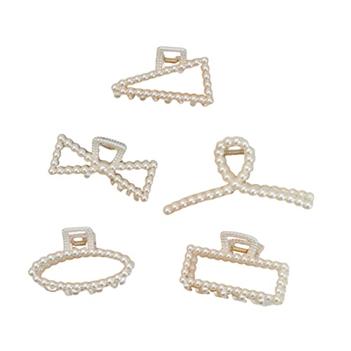 OSOLADY 5stücke Teiliges Perlen-haarspangen Haarclips Für Damen Und Mädchen Stylische Haarzangen Für Haartypen Für Täglichen Gebrauch Für Jeden Anlass von OSOLADY