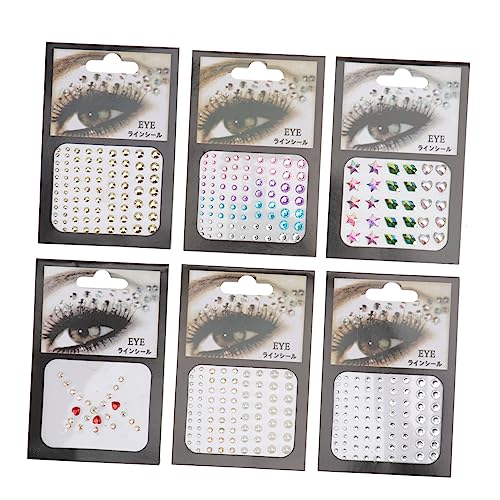 OSOLADY 6 Blätter Super Glitzer Rhinestone Sticker Selbstklebende Gesichtsglitzer für Body Art für Partys und Bühnenauftritte Verschiedenen Farben OSOLADY 6 Blätter Super Glitzer Rhinestone Sticker Selbstklebende Gesichtsglitzer für Body Art für Partys und Bühnenauftritte Verschiedenen Farben von OSOLADY