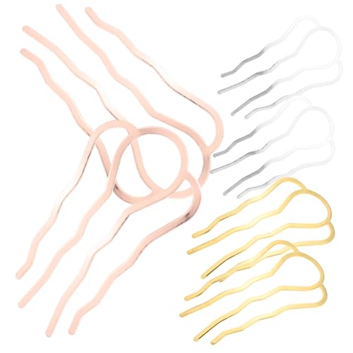 OSOLADY 6 Stück Metall Haarspangen Lange Haarkämme Rutschfestes Haar Styling Werkzeug für Frauen Hochsteckfrisuren Seitliche Haarnadeln von OSOLADY