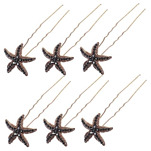 OSOLADY 6 Stück Strass Haarnadeln Für Frauen U-förmiger Haarschmuck in Sternform Eleganter Braut Haarzubehör Für Hochzeiten Und Partys von OSOLADY