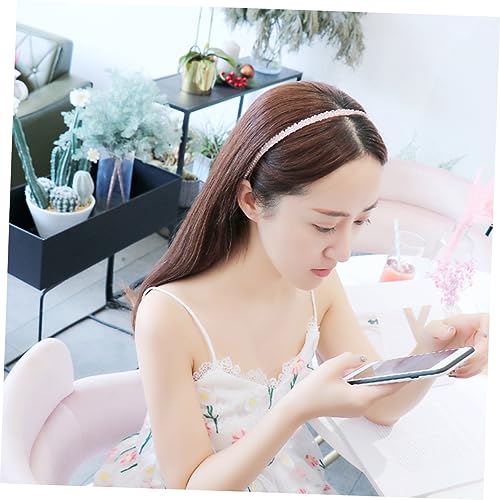 OSOLADY 6 Stück Teiliges Damen Haarband mit Doppelreihigen Strasssteinen Dünnes Modisches Stirnband für Mädchen und Frauen Bunte Farbmischung Eleganter Haarschmuck für Party und Alltag von OSOLADY