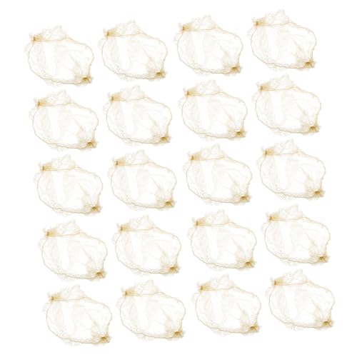 OSOLADY 60 Stück Goldene Haarnetze Elastisch Netz für Dutt Haarnetz Ballett Damen Elastisch Unsichtbar für Tanz Auftritte Alltag Schlafen Küche Food Service von OSOLADY
