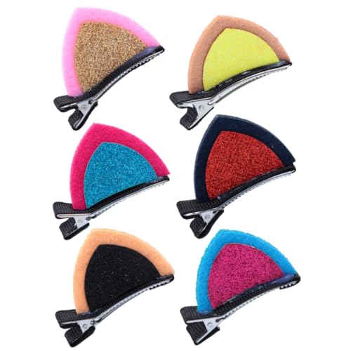 OSOLADY 6Paare Katzenohr Haarnadeln Glitter Haarspangen für Hochsteckfrisuren und Zöpfe für Junge Mädchen Farbenfroh für Besondere OSOLADY 6Paare Katzenohr Haarnadeln Glitter Haarspangen für Hochsteckfrisuren und Zöpfe für Junge Mädchen Farbenfroh für Besondere von OSOLADY