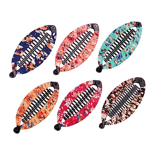 OSOLADY 6stücke Teiliges Fischform Haarklammern Im Blumen-design Für Mädchen Rutschfeste Haarspangen Für Elegante Hochsteckfrisuren von OSOLADY