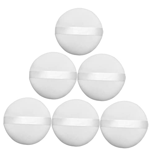 OSOLADY 6Stücke Kosmetik Puder Puff Große Runde Weiche Puderquasten für Makelloses Make Up und Sanfte Anwendung Empfindlicher Haut für Foundation und Lose Puder von OSOLADY