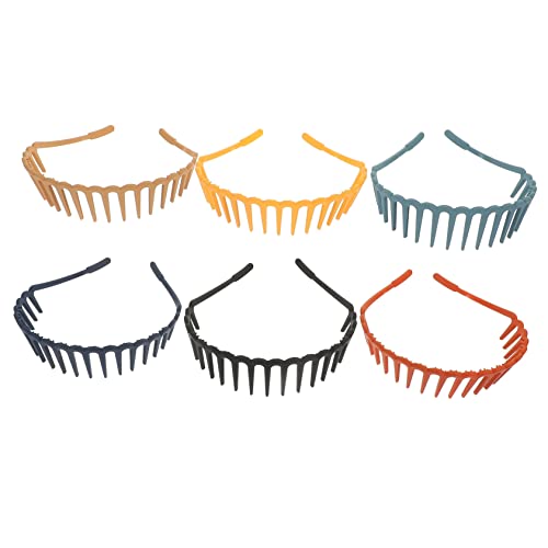 OSOLADY 6 Stück Kamm Design Stirnband Kunststoff für Mädchen Haarschmuck Elastisch Leicht für Partys und Alltag von OSOLADY