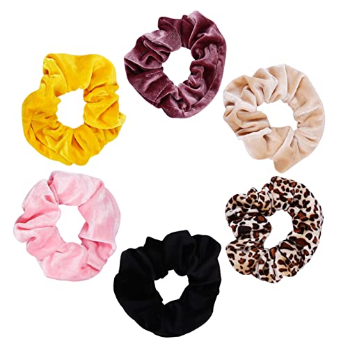 OSOLADY 6Stücke Oversize Haargummis aus Samtigem Material Elastische Haarbänder für und Mädchen für und Hochsteckfrisuren Haar Accessoires für von OSOLADY