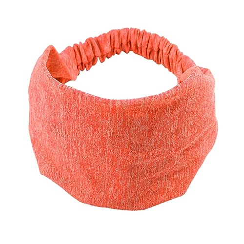 OSOLADY 6stücke Lauf Stirnband Damen Elastisches Haarband Für Sport Kopfwickel Für Yoga Laufen in Verschiedenen Farben Schwarz Fluoreszenz Orange Blau von OSOLADY