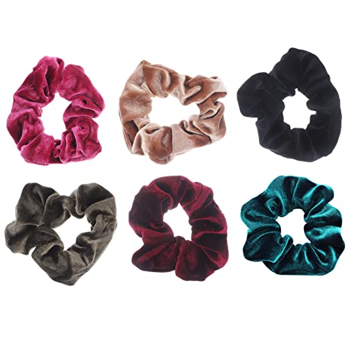 OSOLADY 6stücke Haargummi Groß Aus Samt Haargummis Für Frauen Elastische Haarschmuck Pferdeschwanzhalter Für Mädchen Farbige Haar Krawatte Comfortable Hair Knot Maker von OSOLADY