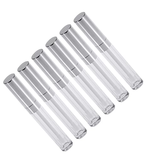 OSOLADY 6stücke Leere Lip Gloss Behälter Mit Silberne Tuben Für Lippenbalsam Kosmetik Und Make-up Flüssigkeiten Für Reisen Und Unterwegs von OSOLADY
