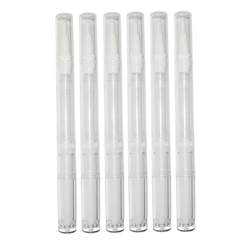 OSOLADY 6stücke Leerer Nagelöl Pen Transparente Applikatoren Mit Pinselspitze Für Lippenpflege Nagelpflege Und Mascara Reisefreundliches Design Für Kosmetikprodukte von OSOLADY