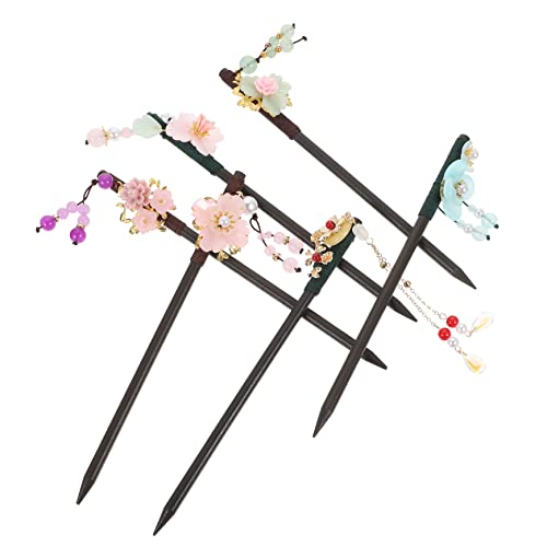 OSOLADY 6stücke Teiliges Chinesische Haarnadeln Aus Holz Vintage Haarschmuck Für Frauen Für Hochsteckfrisuren Hochzeiten Partys Und Zeremonien Geeignet Für Mittellanges Und Langes Haar von OSOLADY