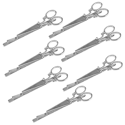 OSOLADY 7Stücke Teiliges Vintage Haarschmuck mit Scheren Haarclips für Damen Haarnadeln für Verschiedene Frisuren und Anlässe Silberfarben für Partys und Alltag von OSOLADY