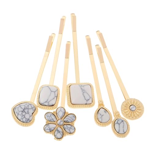 OSOLADY 7-teiliges Haarspangen-set Für Mädchen Und Frauen Türkisfarbene Tropfen-blumen-haarnadeln Stilvoller Retro-bobby Für Teenager von OSOLADY