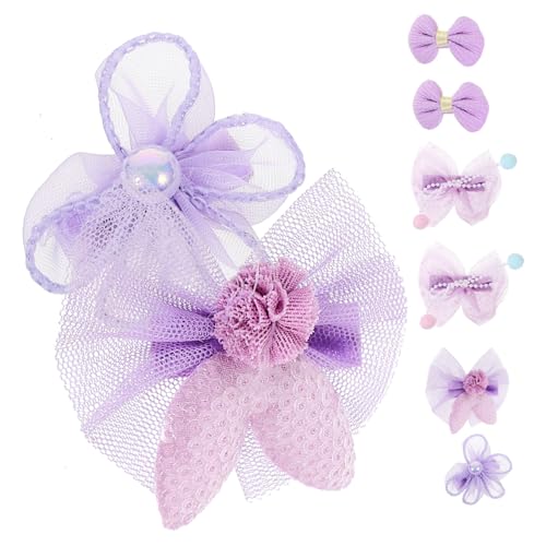 OSOLADY 8 Stck Teiliges Mädchen Haarklammern mit Süßen Hasenohren und Blumen Niedliche für Sicherer Halt für Party Geburtstag und Alltag von OSOLADY