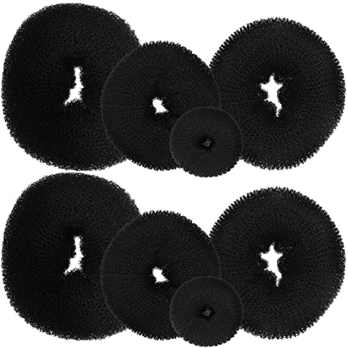 OSOLADY 8stücke Tragbarer Haar Dutt Maker Wiederverwendbare Frisuren Tool Für Frauen Kleiner Dutt Donut Aus Verschleißfestem Material Schwarz Für Hochzeiten Und Besondere Anlässe von OSOLADY