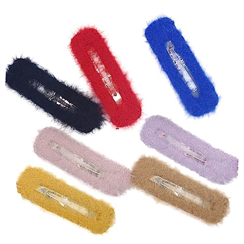 OSOLADY 8 Stück Teiliges Fuzzy Haarclips für Mädchen Bunte Haarklammern aus Metall für Haaraccessoires für Alltag und Besondere Anlässe von OSOLADY