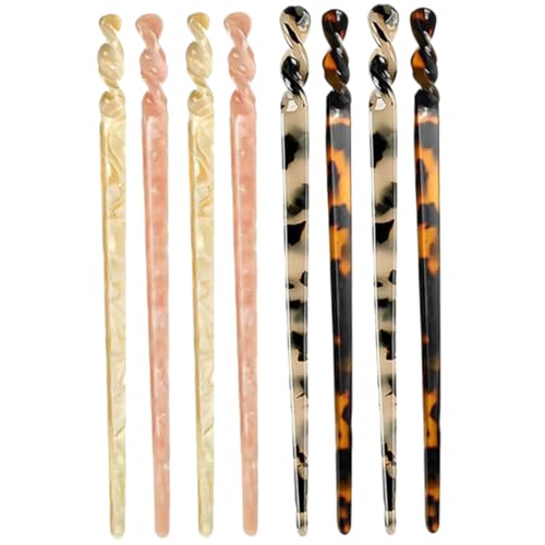 OSOLADY 8 Stück Teiliges Lange Acetat Haarnadeln Chinesische Haarschmuck stäbchen für Frauen Stilvolle Haarstäbe zur Sicheren und Schonenden Frisurgestaltung in Tief dämmertönen von OSOLADY