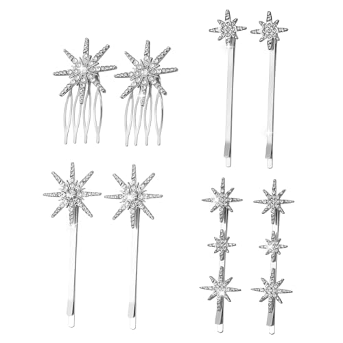 OSOLADY 8-teiliges Haarnadel-Set mit Strasssteinen elegante glitzernde Clips für Frauen Haarspange Haar-Styling-Zubehör-Set von OSOLADY