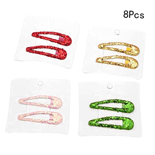 OSOLADY 8stücke Glitzernde Haarklammern Bonbonfarben Bunte Haarspangen Aus Strass Für Mädchen Und Hochzeits Partyzubehör Jede Farbe Grün Rot Gelb von OSOLADY
