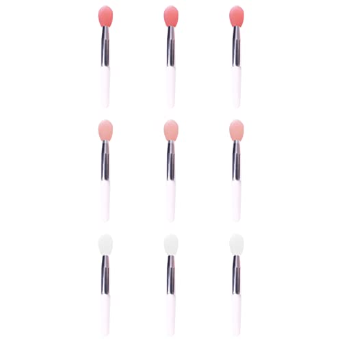 OSOLADY 9 Stück Silikon Lippenpinsel für Damen Tragbare Lippenstift Applikatoren Wiederverwendbare Kosmetikpinsel für Präzise Lippenkonturen und Makeup von OSOLADY