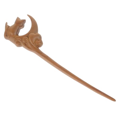 OSOLADY Antiker Stil Holz Haarnadel Mond und Katze Damen Haar Zubehör für OSOLADY Antiker Stil Holz Haarnadel Mond und Katze Damen Haar Zubehör für von OSOLADY