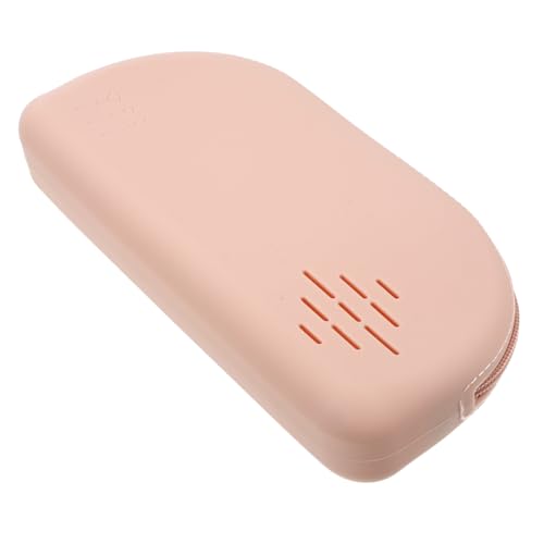 OSOLADY Makeup Pinsel Aufbewahrungstasche Aus Silikon Tragbare Kosmetik Pinselhalter Mit Reißverschluss Für Unterwegs Transparentes Design Für Damen Und Make-up-Liebhaber von OSOLADY