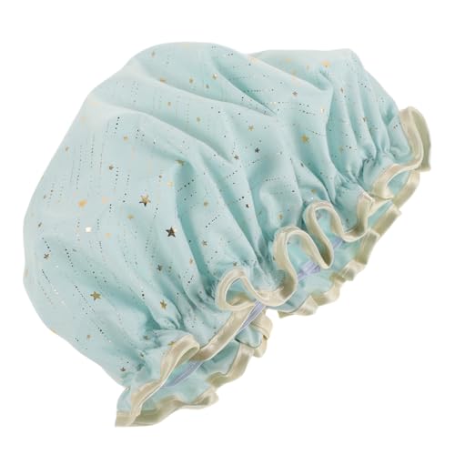 OSOLADY Bade-Haarhaube mit Gummiband für Damen Salon-Hut wasserdicht wiederverwendbar Duschhaube für Damen dickes Polyester-Baumwollmaterial OSOLADY Bade-Haarhaube mit Gummiband für Damen Salon-Hut wasserdicht wiederverwendbar Duschhaube für Damen dickes Polyester-Baumwollmaterial von OSOLADY