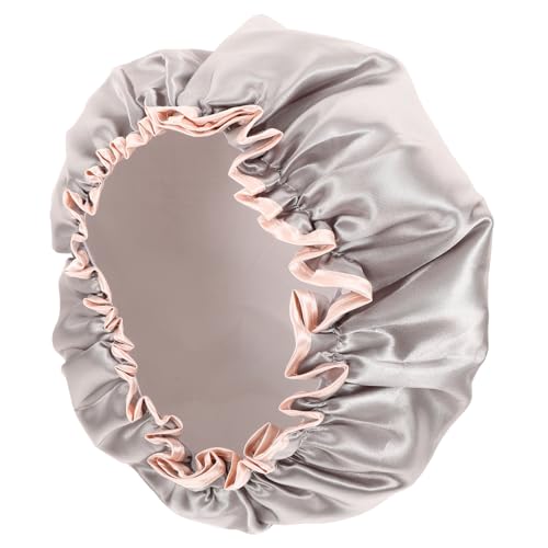 OSOLADY Wasserdichte Duschhaube Für Damen Atmungsaktive Elastische Badekappe Für Langes Lockiges Haar Peva Doppellagig Für Dusche Und Sauna von OSOLADY