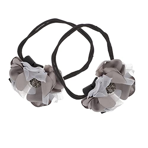 OSOLADY Blumen Haarseil 2 Stück mit Strass Verzierung Haargummi für und Mädchen Leicht und für Feste und Hochzeiten Handgefertigt von OSOLADY