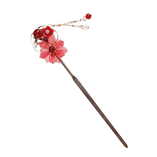 OSOLADY Blumenhaargabel Haarstäbchen Vintage Haarnadel für Damen Chinesische Haarschmuck mit Blumendesign für Hanfu und Kimono Handgefertigt und Langlebig von OSOLADY