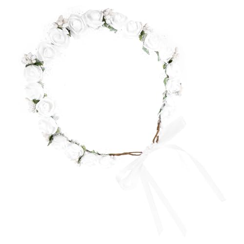 OSOLADY Blumenkranz Haarschmuck für Damen Verstellbares Haarband mit Lebensechten Blumen und Blättern für Hochzeiten und Fotoshootings von OSOLADY